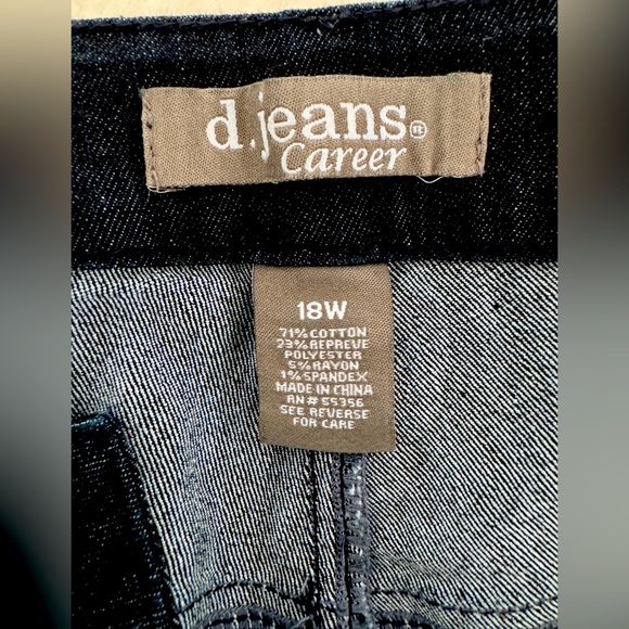 NWT D. Jeans Career Flare Denim Pants, Size 18W - Picture 5 of 12